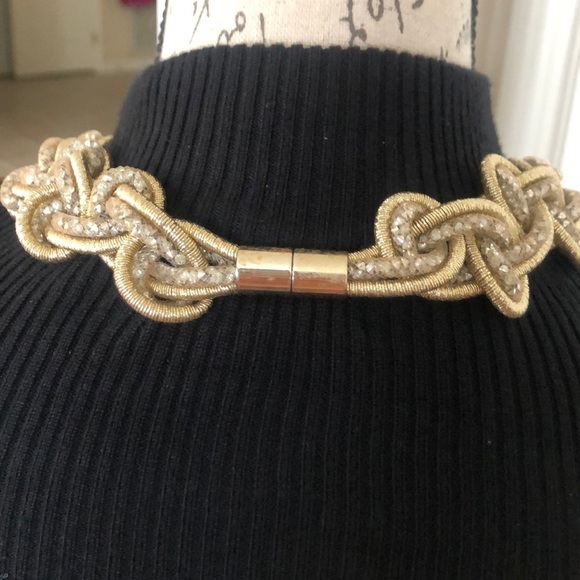 - Gold-Tone twisted Rope Necklace with Beads - Picture 2 of 3